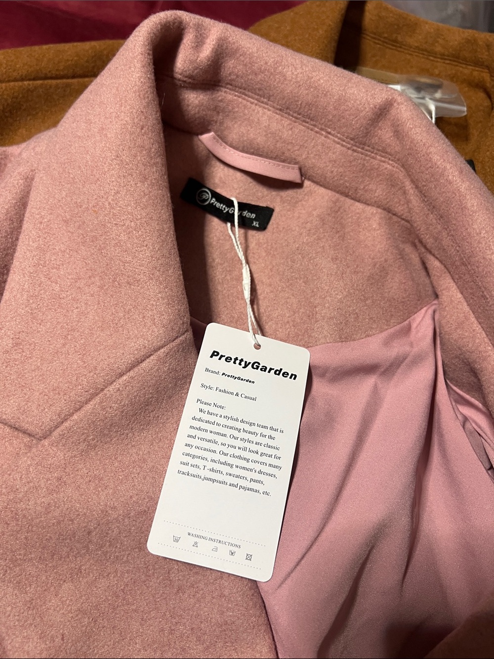 Pretty Garden Long Pink Open Front Coat - Picture 4 of 9